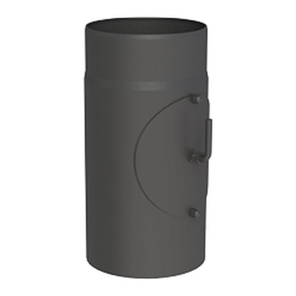 Jeremias FERRO-LUX Ofenrohr mit Klappe, 300 mm, Schwarz, Mit Tür