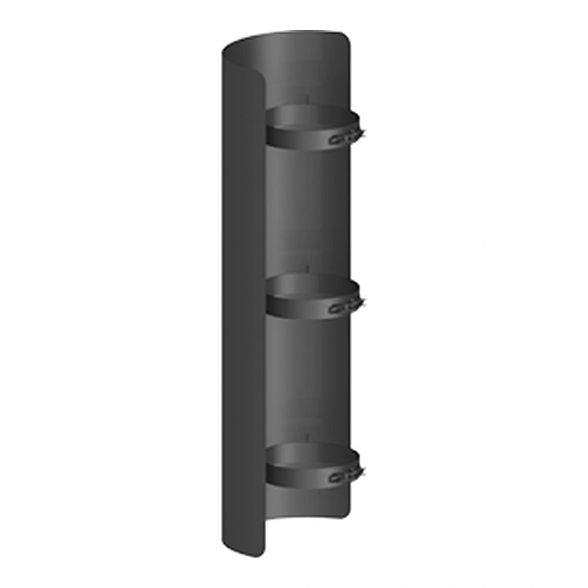Jeremias FERRO-LUX Strahlungsschutz für gerades Ofenrohr, 750 mm, Schwarz