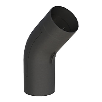 Jeremias FERRO-LUX Vollformbogen 45° mit Tür, DN 150, Schwarz, mit Tür