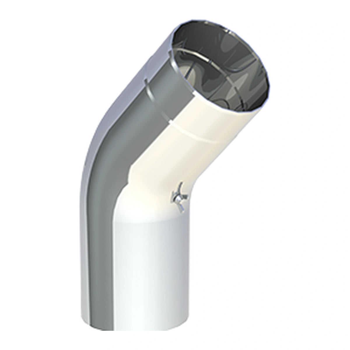 Jeremias FERRO-LUX Vollformbogen 45° mit Tür, DN 150, Unlackiert, mit Tür
