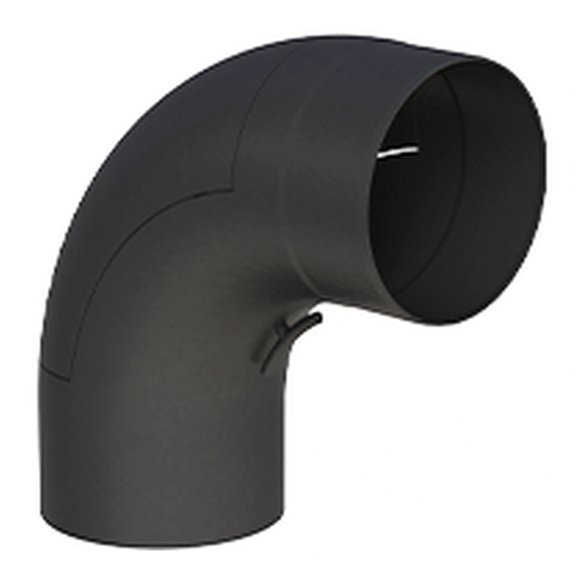 Jeremias FERRO-LUX Vollformbogen 90° mit Tür, DN 150, Schwarz, mit Tür