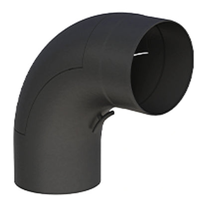 Jeremias FERRO-LUX Vollformbogen 90° mit Tür, DN 150, Schwarz, mit Tür