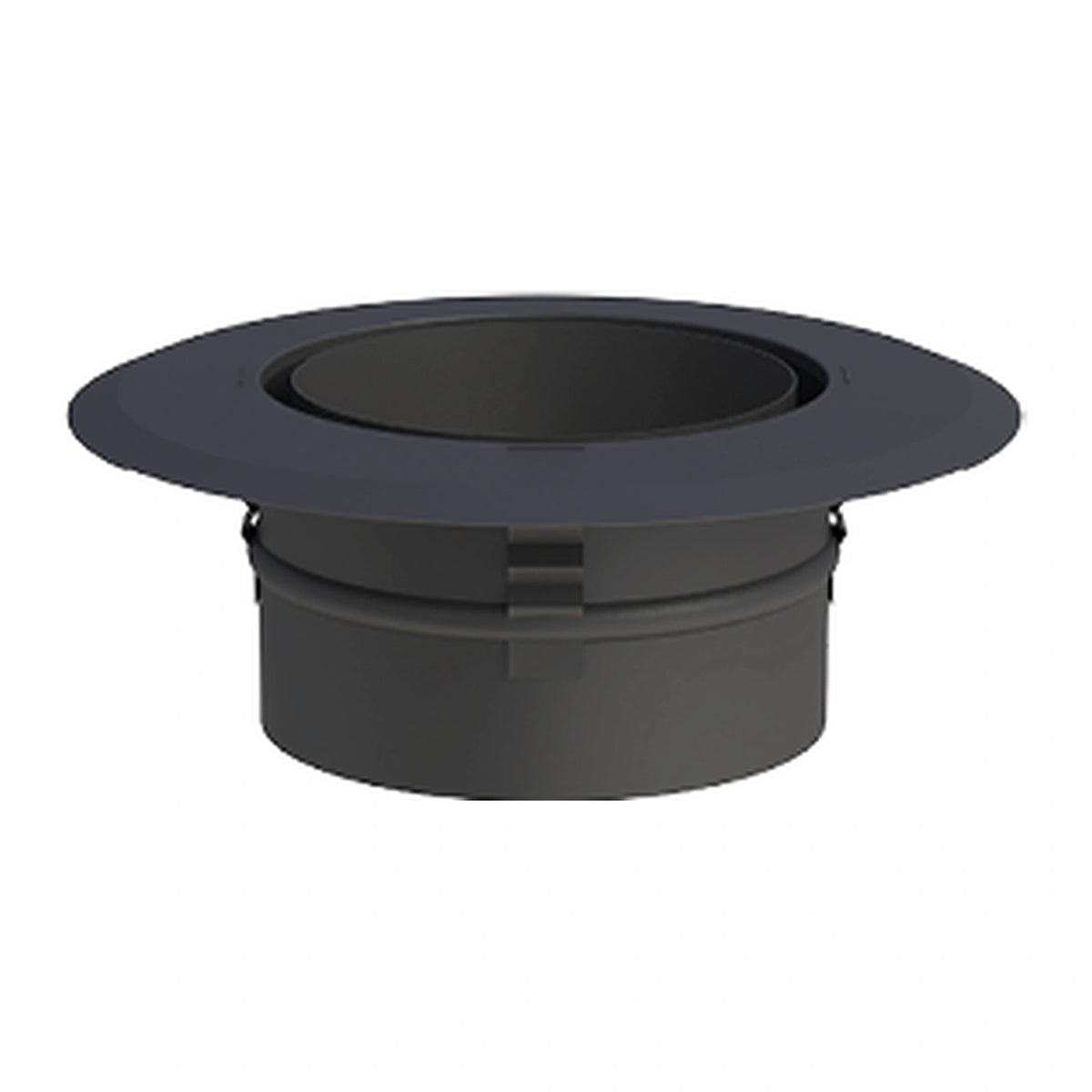Jeremias FERRO-LUX Wandfutter mit Zentrierfedern und Rosette, Schwarz Classic