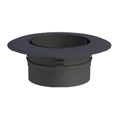 Jeremias FERRO-LUX Wandfutter mit Zentrierfedern und Rosette, Schwarz Classic