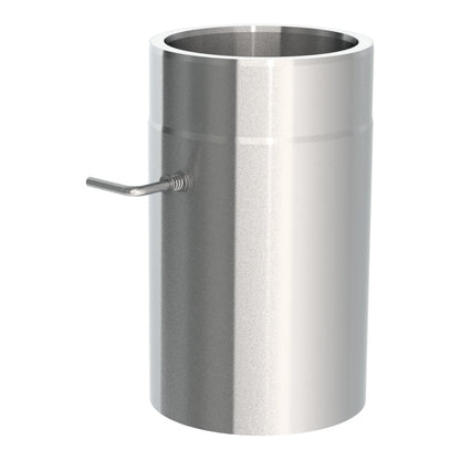 Jeremias ISO-LINE Gedämmtes Ofenrohr mit Klappe, 300 mm, Edelstahl gebürstet