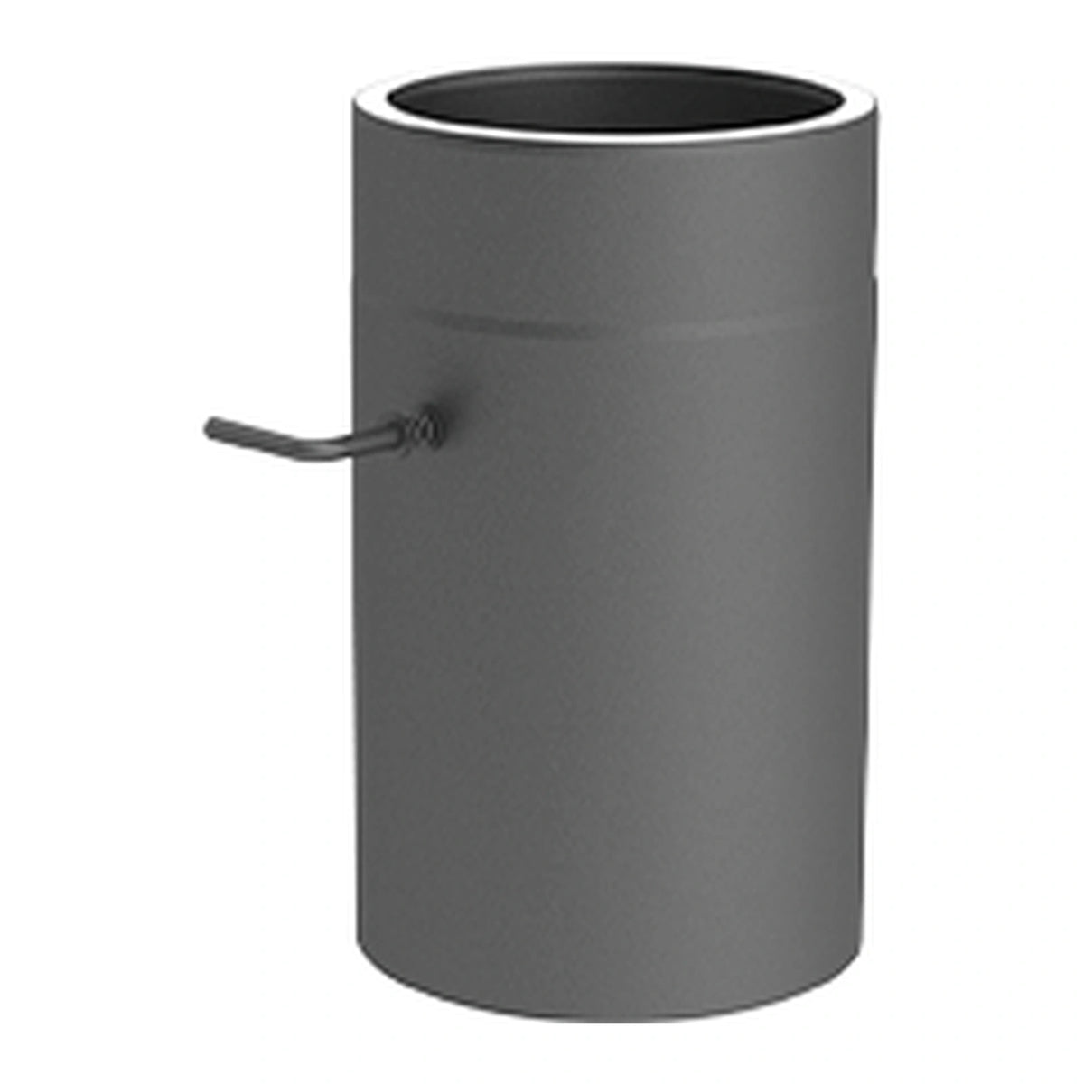 Jeremias ISO-LINE Gedämmtes Ofenrohr mit Klappe, 300 mm, Gussgrau