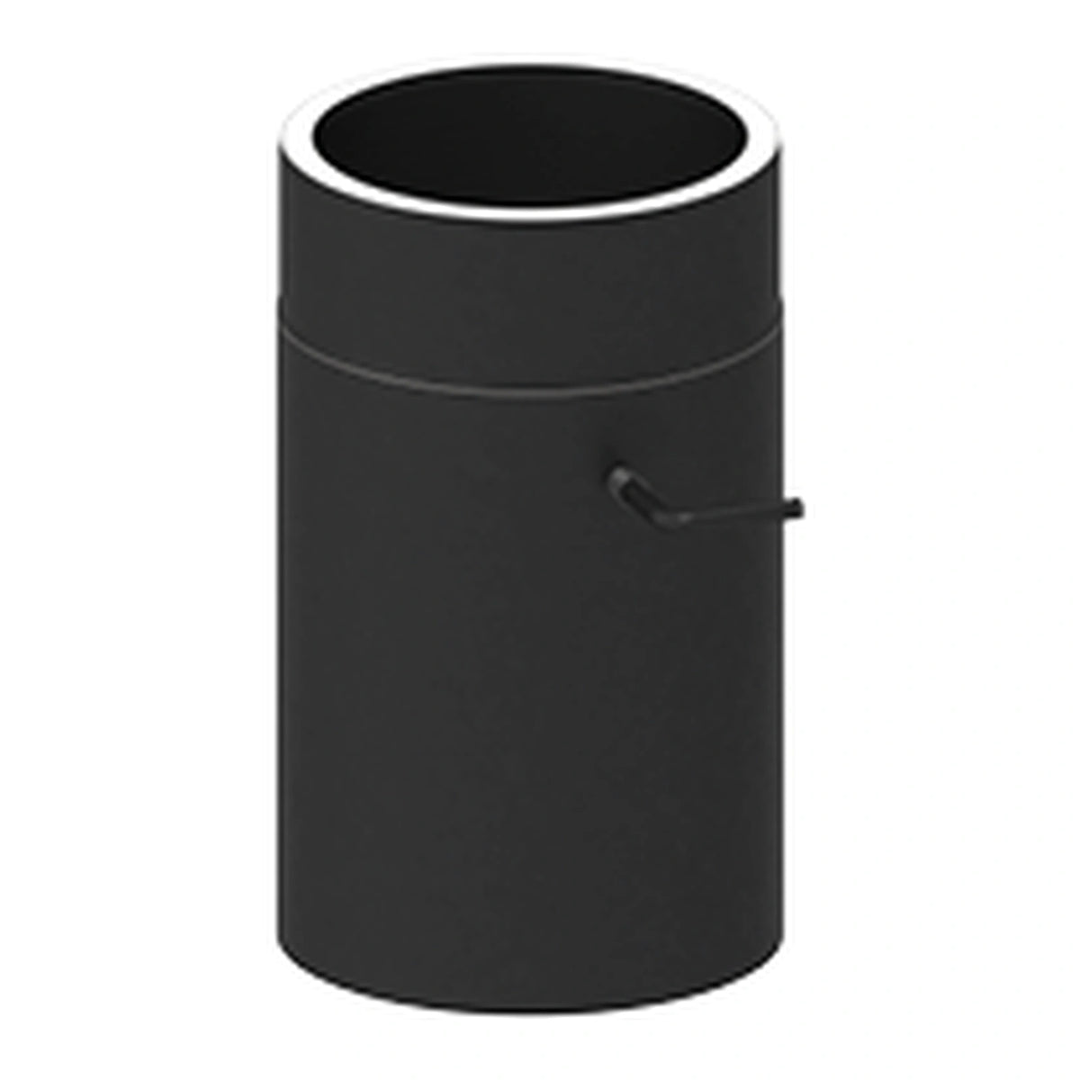 Jeremias ISO-LINE Gedämmtes Ofenrohr mit Klappe, 300 mm, Schwarz