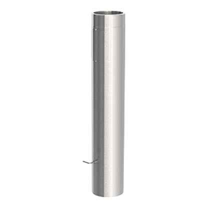 Jeremias ISO-LINE Gedämmtes Ofenrohr mit Klappe und Tür, 1000 mm, Edelstahl gebürstet, mit Tür