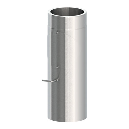 Jeremias ISO-LINE Gedämmtes Ofenrohr mit Klappe und Tür, 500 mm, Edelstahl gebürstet, mit Tür