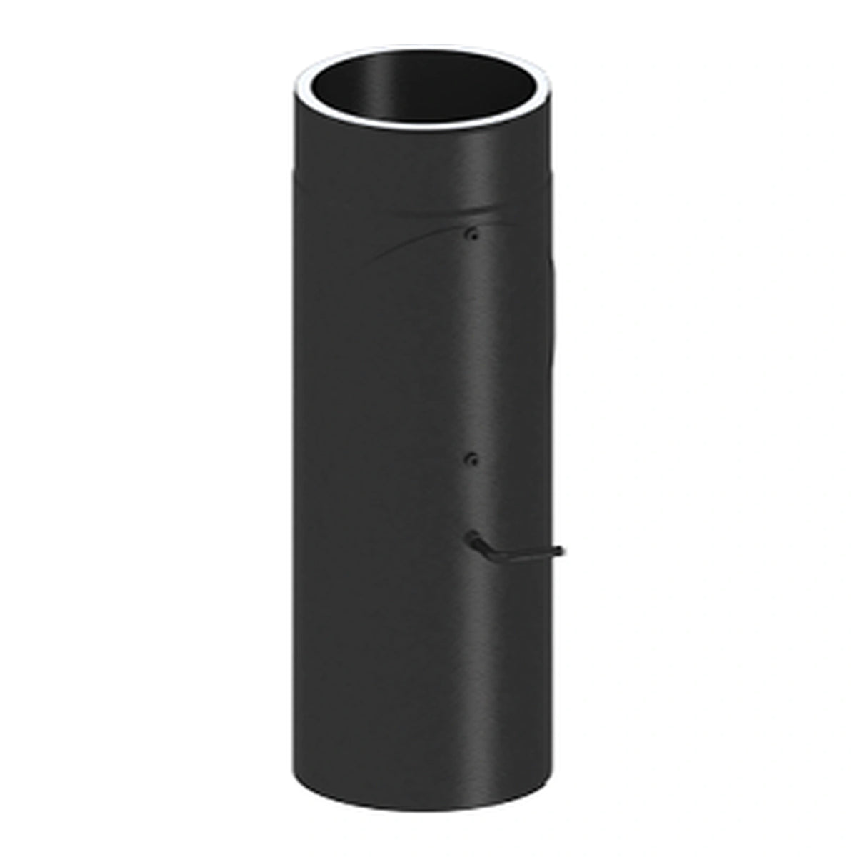 Jeremias ISO-LINE Gedämmtes Ofenrohr mit Klappe und Tür, 500 mm, Schwarz, mit Tür