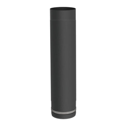 Jeremias PELLET-LINE Gerades Pelletrohr, 1000 mm, Schwarz