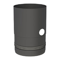 Jeremias PELLET-LINE Pelletrohr Geräteanschluss, Schwarz, Einzug und Messstutzen
