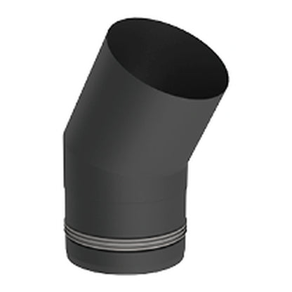 Jeremias PELLET-LINE Pelletrohrbogen, 30°, Schwarz