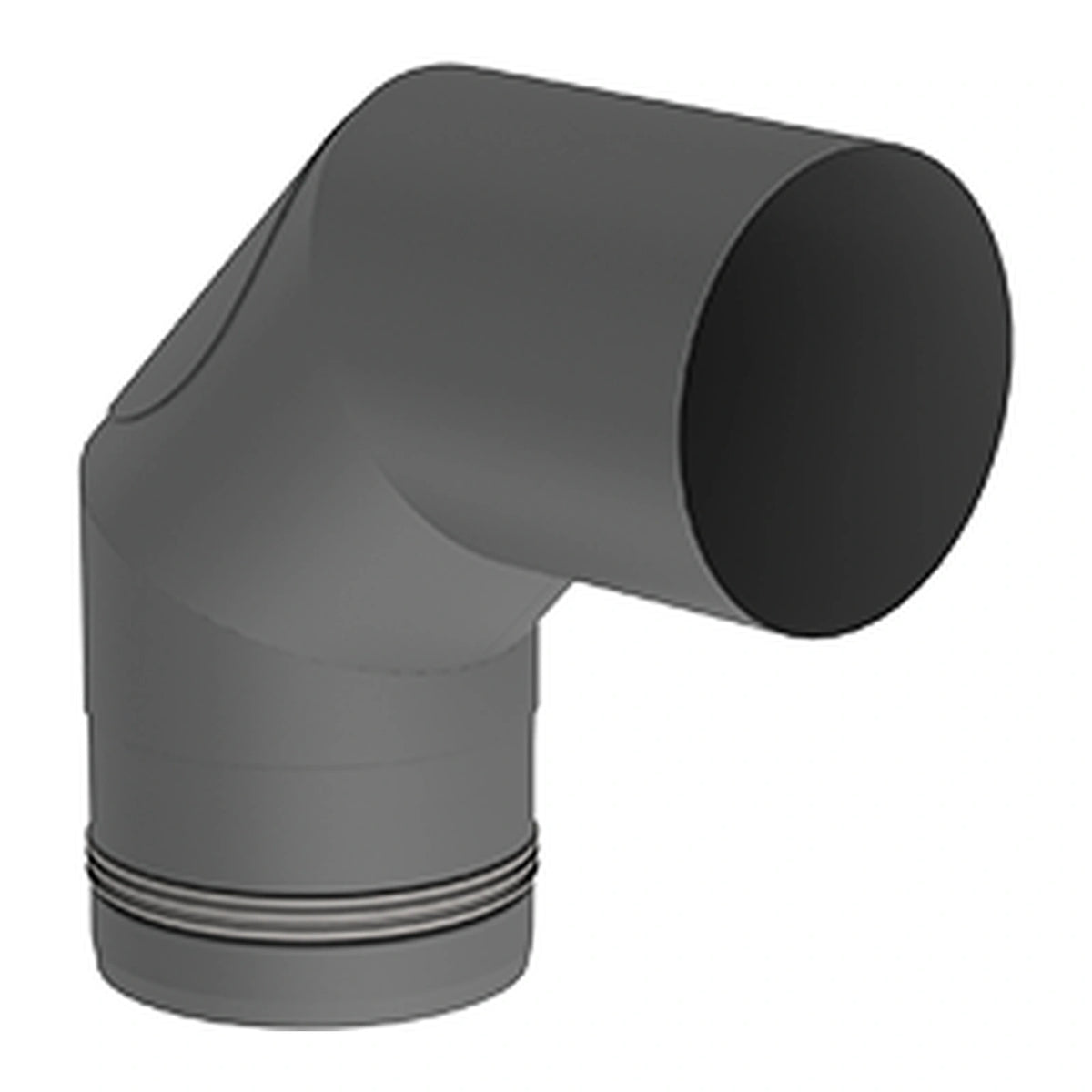 Jeremias PELLET-LINE Pelletrohrbogen 90 Grad mit Revision, Gussgrau