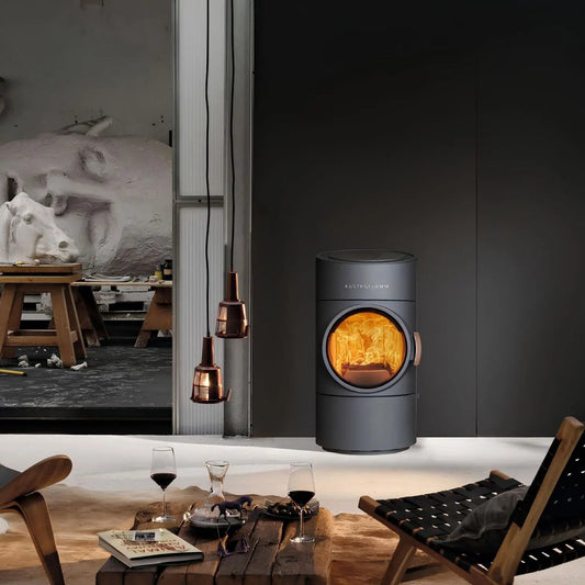 Kaminofen Austroflamm Clou Compact 2.0 im Wohnraum