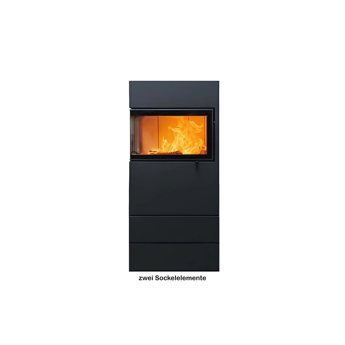 Kaminofen Austroflamm Dexter 2.0 links mit zwei Sockelelementen