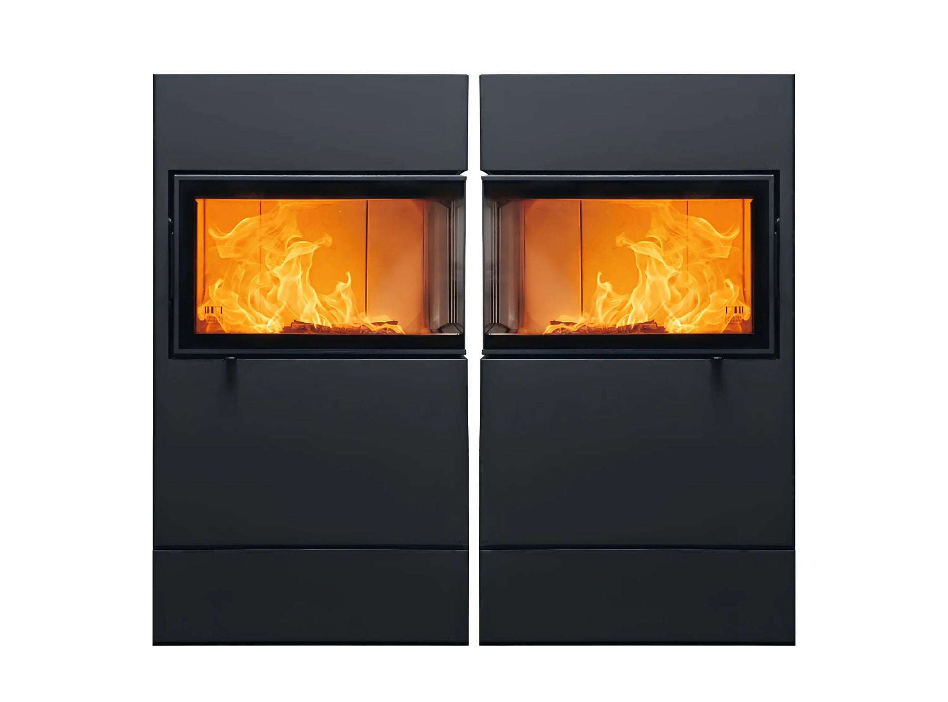 Kaminofen Austroflamm Dexter 2.0 links, rechts nebeneinander  - ofenerlebnis.de