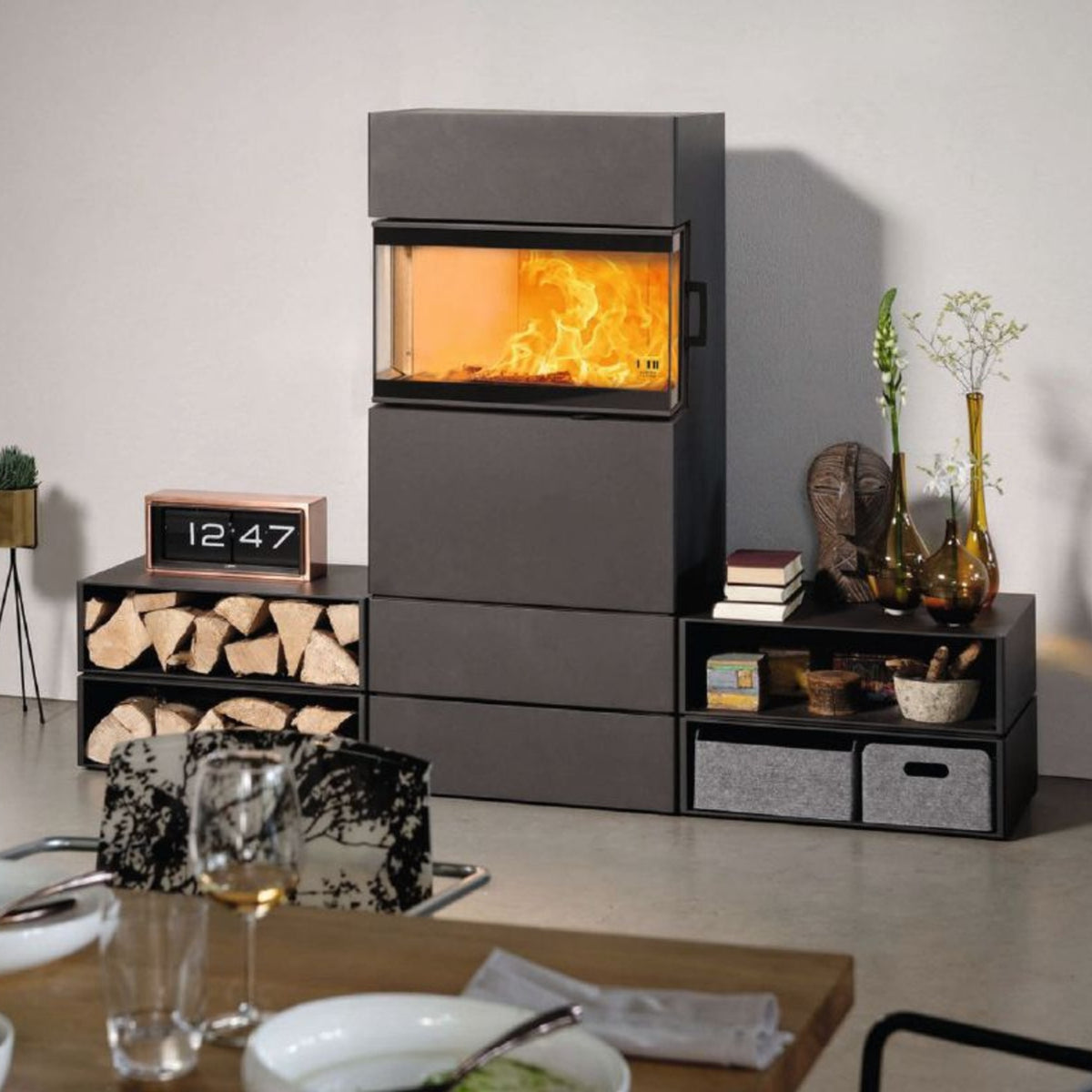 Kaminofen Austroflamm Dexter S3 im Wohnraum