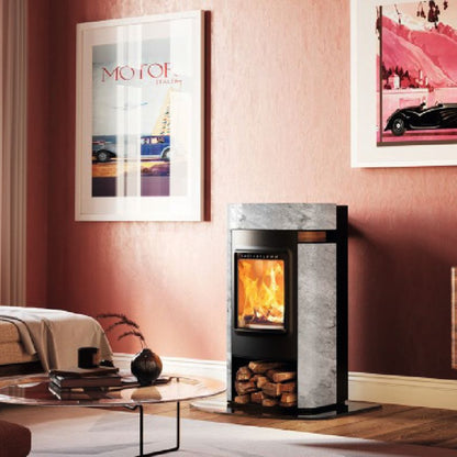 Kaminofen Austroflamm Elise 7 kW Naturstein Marble Grey Clouds