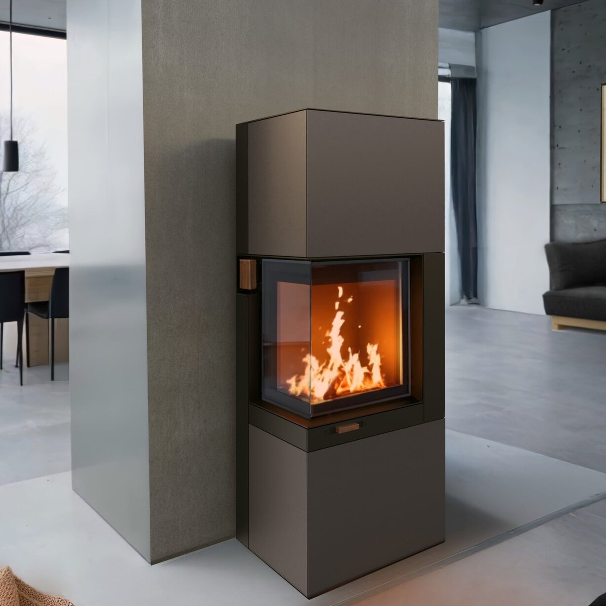 Kaminofen Austroflamm Kamiba 59 K2 im Wohnraum