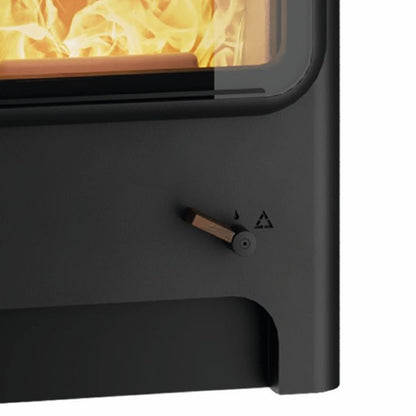 Kaminofen Austroflamm Luca Cook 7 kW mit Herdplatte Abgang hinten