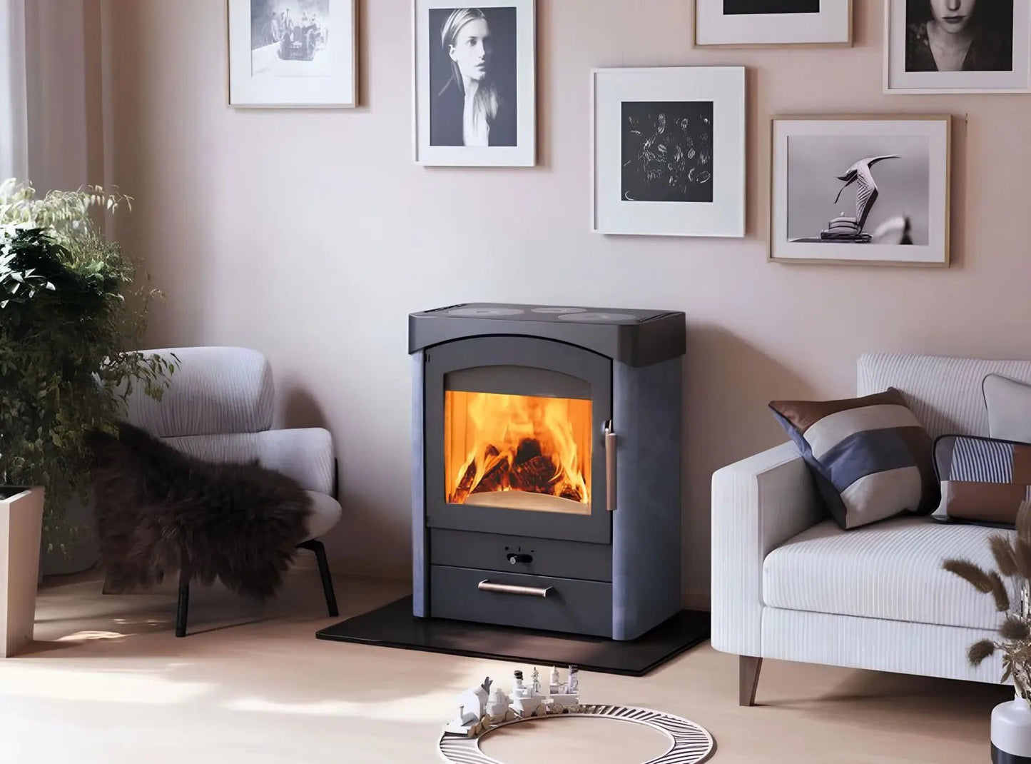 Kaminofen Austroflamm Pallas Specksteinverkleidung - ofenerlebnis.de