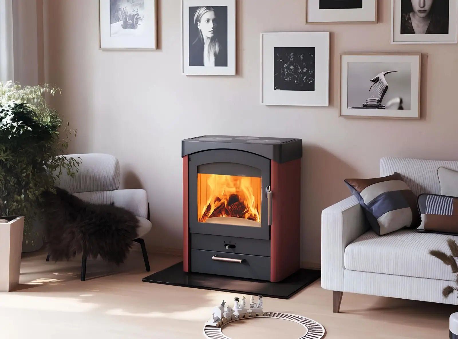 Kaminofen Austroflamm Pallas Keramikverkleidung - ofenerlebnis.de