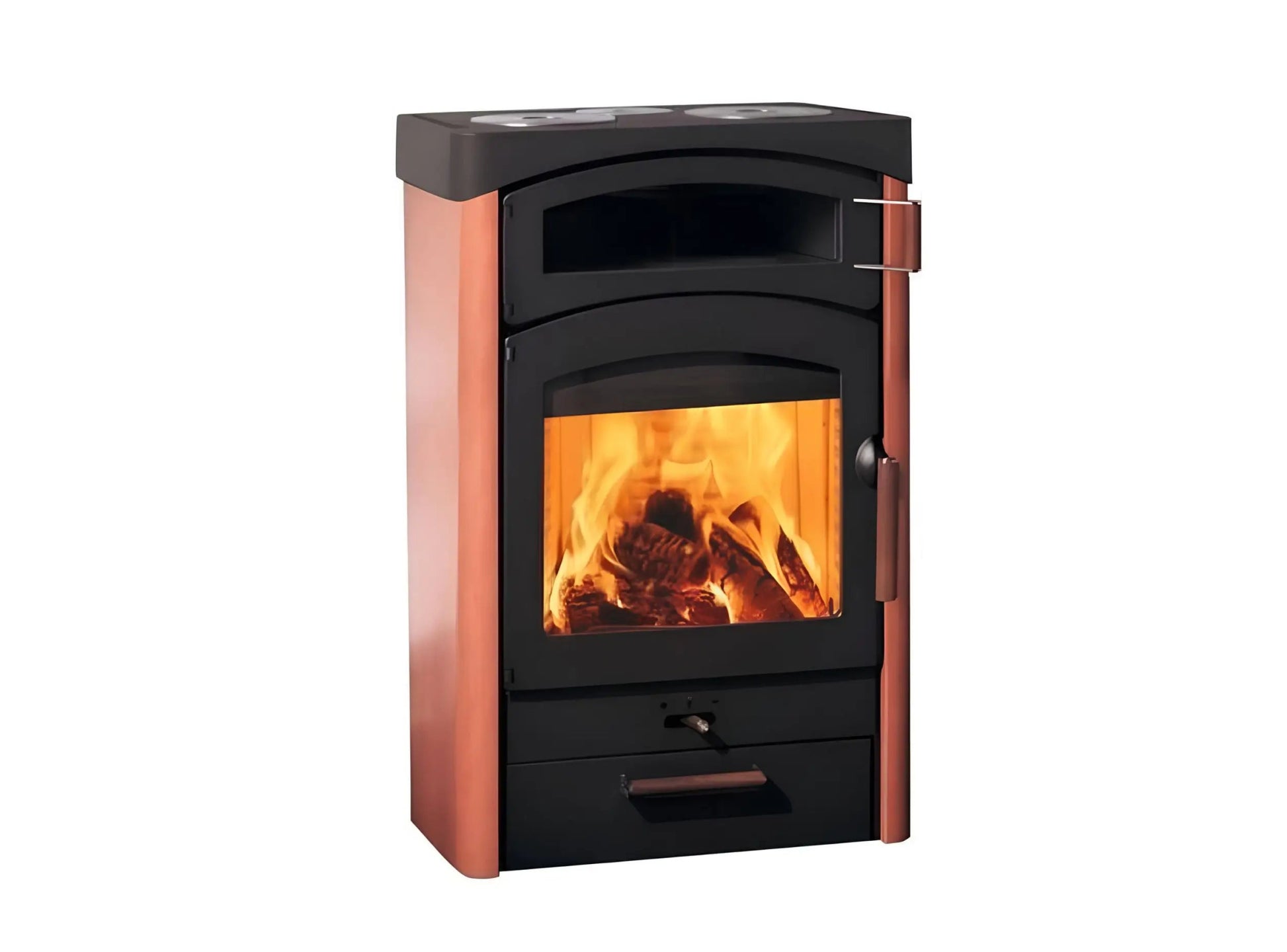Kaminofen Austroflamm Pallas Back mit Keramikverkleidung - ofenerlebnis.de