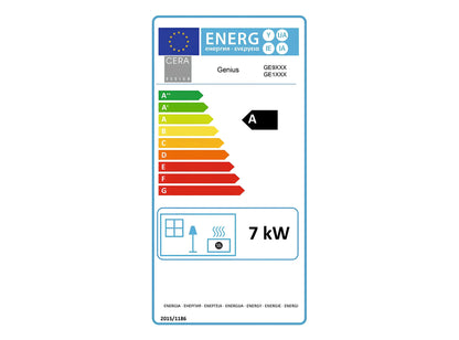 CERA Kaminofen GENIUS Energielabel - Ofenerlebnis.de