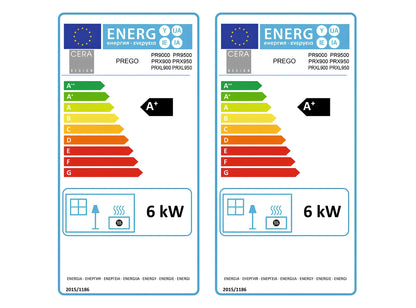 CERA DESIGN Kaminofen PREGO X Energielabel - Ofenerlebnis.de