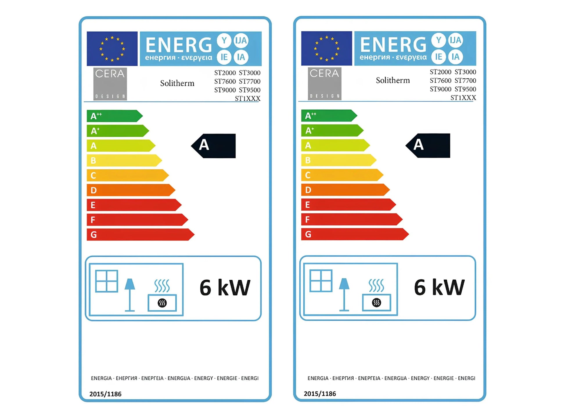 CERA DESIGN Kaminofen SOLITHERM Energielabel - Ofenerlebnis.de