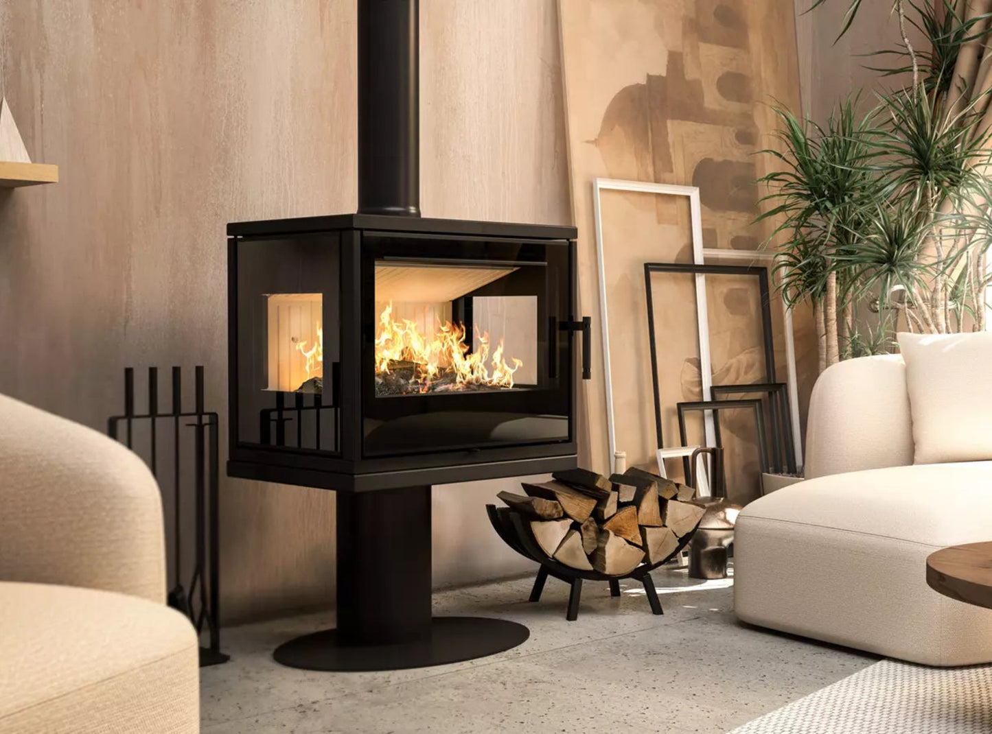 Kaminofen HITZE CF 3S 700 im Wohnraum
