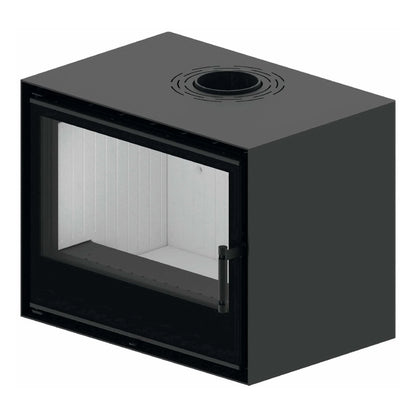 Kaminofen Hitze CF700 | 8,5 kW – Kaminofen in schräger Vorderansicht auf Weiß