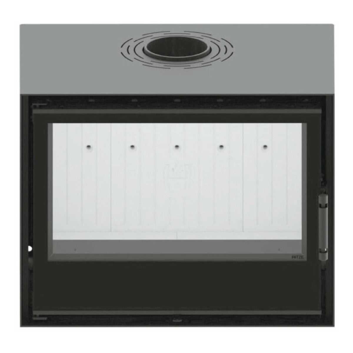 Kaminofen Hitze CF700 | 8,5 kW – Kaminofen in gerader Vorderansicht auf Weiß