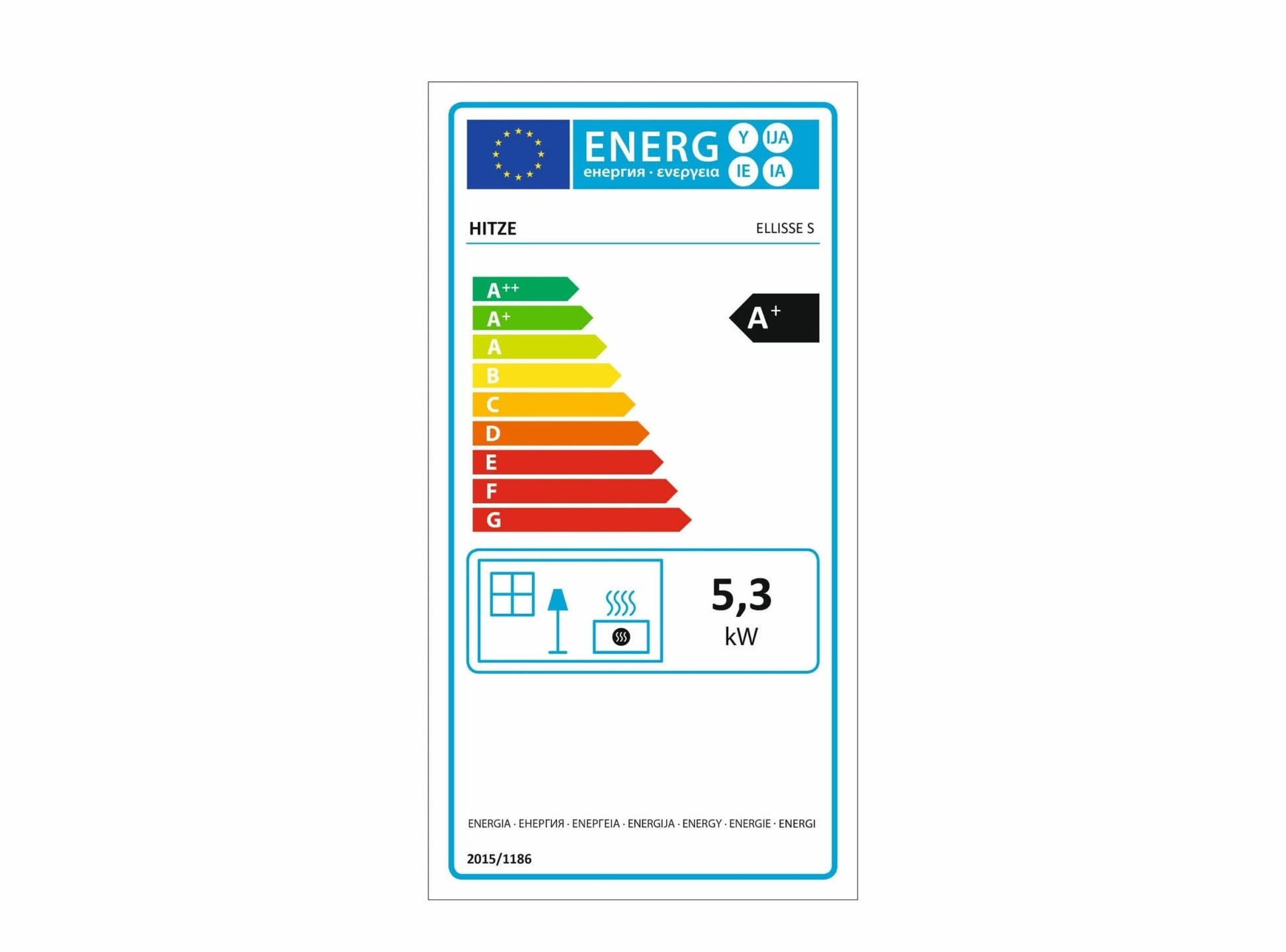 Kaminofen Hitze Ellisse S Energielabel, Ecolabel - ofenerlebnis.de