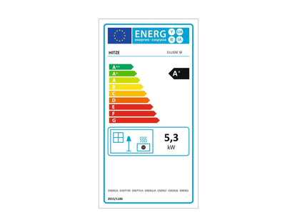Kaminofen Hitze Ellisse SF Energielabel, Ecolabel - ofenerlebnis.de