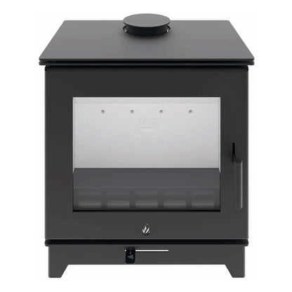 Kaminofen Hitze Gatto ME 5,3 kW – Kaminofen in Vorderansicht auf Weiß