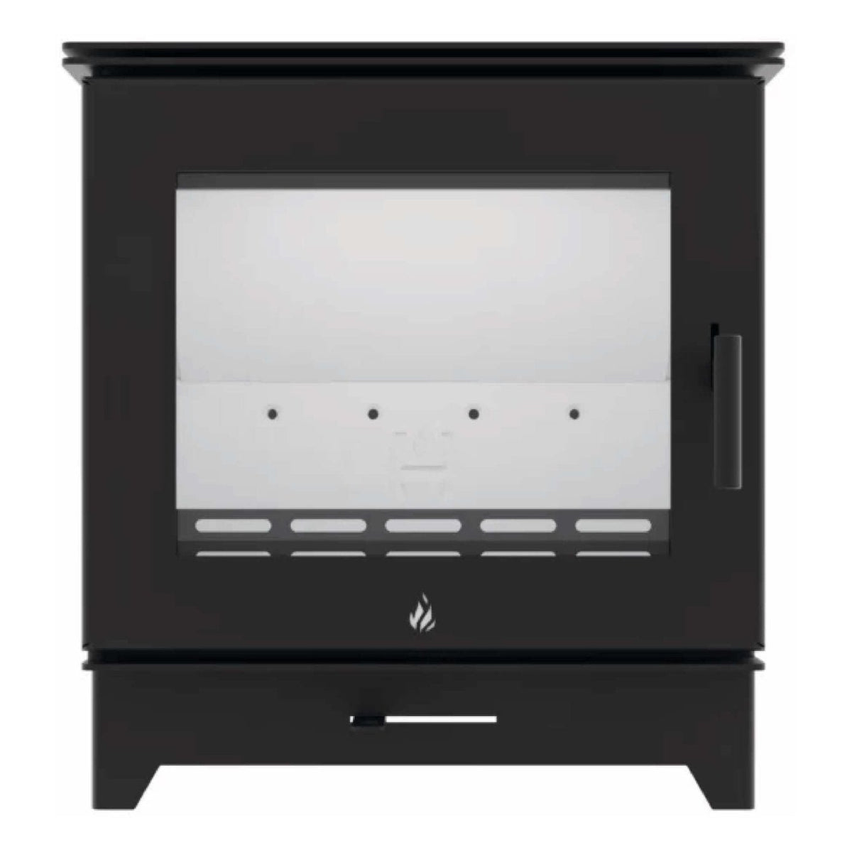 Kaminofen Hitze Gatto ME 5,3 kW – Kaminofen in Vorderansicht auf Weiß