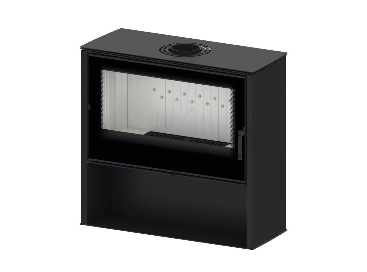 Kaminofen Hitze Lupo L in schwarz