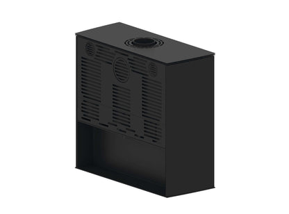 Kaminofen Hitze Lupo L in schwarz