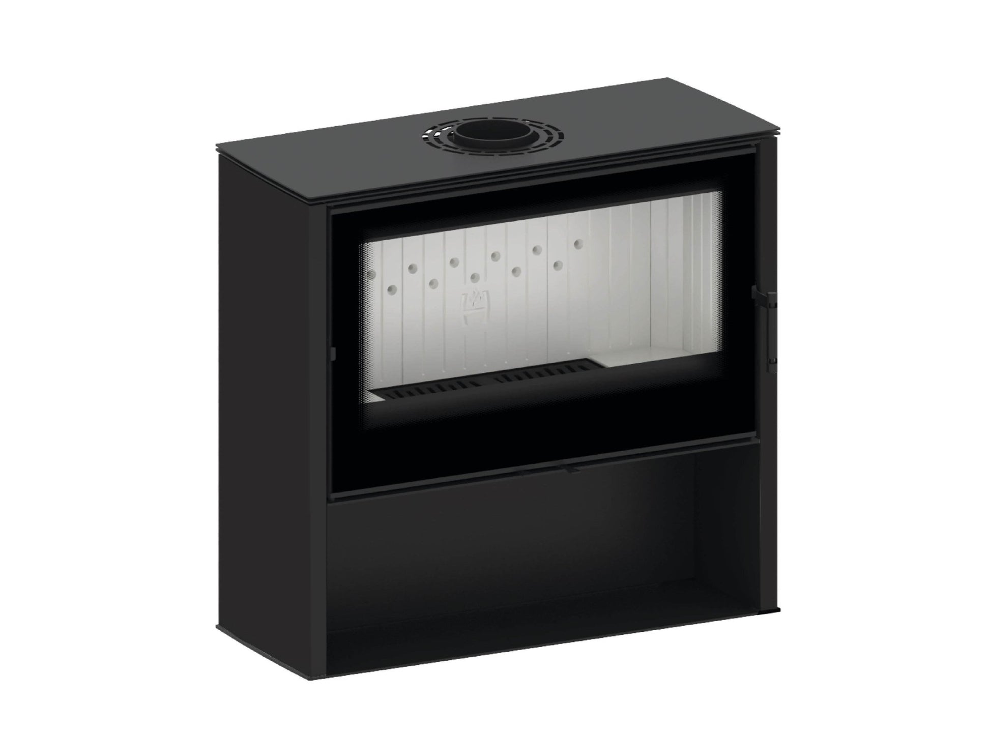 Kaminofen Hitze Lupo L in schwarz