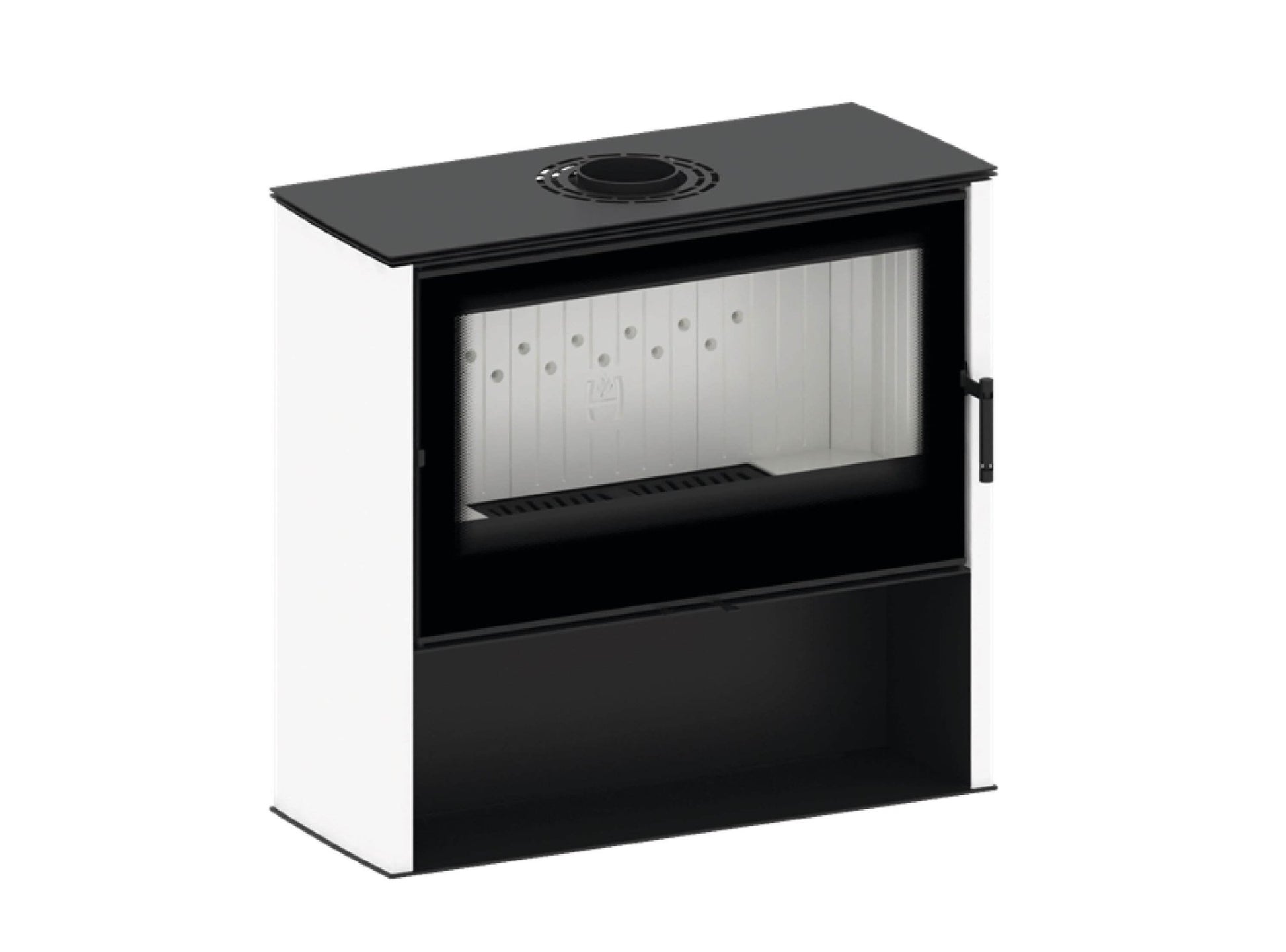 Kaminofen Hitze Lupo L in weiß 