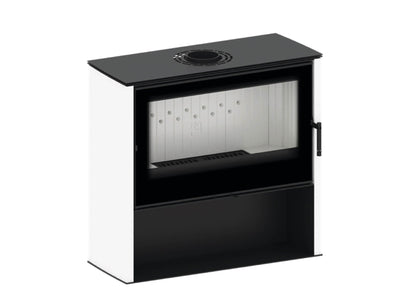 Kaminofen Hitze Lupo L in weiß 