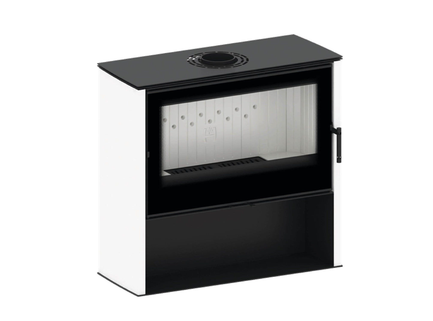 Kaminofen Hitze Lupo L in weiß 