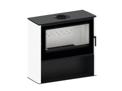 Kaminofen Hitze Lupo L in weiß 