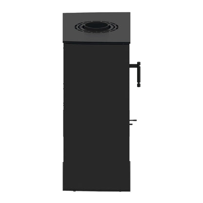 Kaminofen Hitze Lupo M 8,7 kW – Seitenansicht mit Türgriff rechts