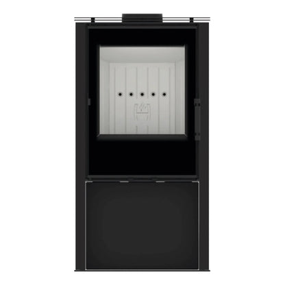 Kaminofen Hitze Lupo S 6,5 kW – Kaminofen in Vorderansicht auf Weiß