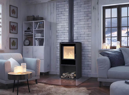 Kaminofen Hitze Lupo S in Schwarz