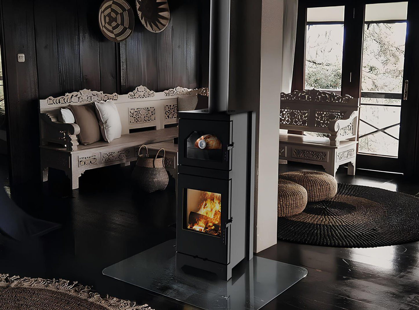 Kaminofen Hitze Lynx O mit Backfach