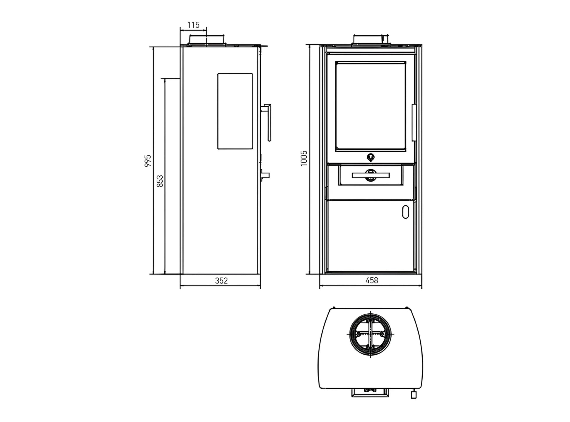 Kaminofen Varde Bornholm Maße
